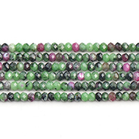 Ruby in Zoisite Beads natural & faceted Grade AAAAA Sold Per Approx 15 Inch Strand