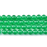Malaysia Jade Perle, rund, natürlich, verschiedene Größen vorhanden, grün, Länge:ca. 15 ZollInch, verkauft von Menge