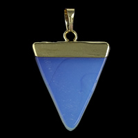 Sea Opal Pendants with Brass Triangle gold color plated nickel lead & cadmium free Approx Sold By Bag