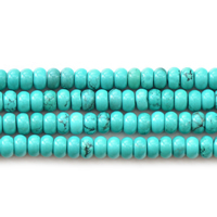 Türkis Perlen, Natürliche Türkis, flache Runde, verschiedene Größen vorhanden, blau, Länge:ca. 15 ZollInch, verkauft von Menge