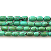 Türkis Perlen, Natürliche Türkis, Zylinder, verschiedene Größen vorhanden, grün, Länge:ca. 15 ZollInch, verkauft von Menge