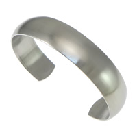 нержавеющая сталь браслет-манжеты, оригинальный цвет, 14mm, внутренний диаметр:Приблизительно 62x45mm, длина Приблизительно 7 дюймовый, продается PC