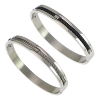 Stainless Steel Bangle plated 8mm Inner Approx Length Approx 7.5 Inch Sold By PC