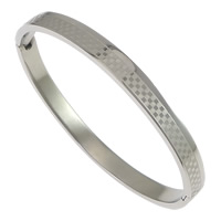 Stainless Steel Bangle original color 6mm Inner Approx Length Approx 6.5 Inch Sold By PC