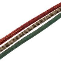 Lederband, PU Leder, Schlangenhaut Muster, keine, 6x7mm, 100m/Tasche, verkauft von Tasche