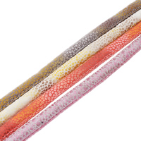 Leather Cord, PU Leather, snakeskin pattern, more colors for choice, 6x7mm, 100m/Bag, Sold By Bag