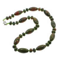Ruby in Zoisite Necklace zinc alloy lobster clasp Oval  Sold Per 16.5 Inch Strand