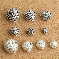 925 Sterling Silber Perle, Fabelhaft wildes Tier, plattiert, verschiedene Größen vorhanden, keine, verkauft von Menge