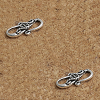 Thailand Sterling Silver Hook and Eye Clasp, 12x6x1.50mm, 50PCs/Lot, Sold By Lot