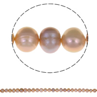Perlas Patata Freshwater, Perlas cultivadas de agua dulce, natural, Púrpura, Grado A, 8-9mm, agujero:aproximado 0.8mm, Vendido para 14 Inch Sarta