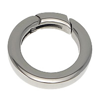 Stainless Steel Key Clasp, Donut, original color, 20x20x3.80mm, Hole:Approx 14mm, 20PCs/Lot, Sold By Lot