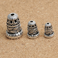 Bali Sterling Silber Perlenkappen, Thailand, Turm, verschiedene Größen vorhanden, verkauft von Menge
