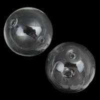 Abalorios de Cristal de Murano, Esférico, soplado, transparente & diverso tamaño para la opción, agujero:aproximado 2-3mm, Vendido por Bolsa