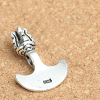 Buddhist Jewelry Pendant, Thailand Sterling Silver, Buddhist Vajra, with 925 logo, 20x14mm, Hole:Approx 1-3mm, 15PCs/Lot, Sold By Lot