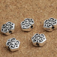 Thailand Sterling Silver Beads, Cloud, 7x6x3mm, Hole:Approx 1mm, 25PCs/Lot, Sold By Lot