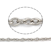 Stainless Steel Oval Chain 304 Stainless Steel original color Sold By Bag