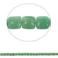 Green Aventurine Beads, Square, natural, 12x6mm, Hole:Approx 1mm, Approx 33PCs/Strand, Sold Per Approx 15.7 Inch Strand