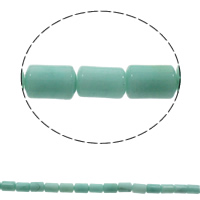 Amazonit Beads, Kolonne, naturlig, 10x14mm, Hole:Ca. 1mm, Ca. 28pc'er/Strand, Solgt Per Ca. 15.7 inch Strand
