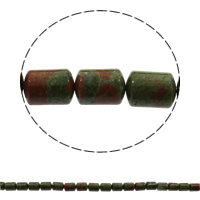 Ruby in Zoisite Beads, Column, 10x14mm, Hole:Approx 1mm, Approx 28PCs/Strand, Sold Per Approx 15.7 Inch Strand
