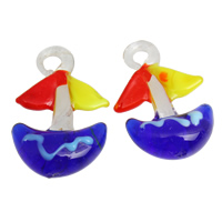 Fashion Lampwork Pendants, Anchor, handmade, nautical pattern, more colors for choice, 23x30x8mm, Hole:Approx 3x4mm, 10PCs/Bag, Sold By Bag