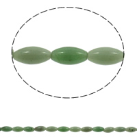 Aventurina verde Abalorio, Óvalo, natural, 10x21mm, agujero:aproximado 1mm, 20PCs/Sarta, Vendido para aproximado 15.7 Inch Sarta