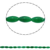 Jade Malaysia Bead, Oval, naturlig, 10x20mm, Hole:Ca. 1mm, 20pc'er/Strand, Solgt Per Ca. 15.7 inch Strand