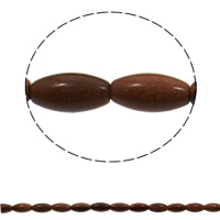Natural Goldstone Beads, Oval, 10x20mm, Hole:Approx 1mm, 20PCs/Strand, Sold Per Approx 15.3 Inch Strand