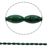 Malachit Perle, oval, synthetisch, 10x20mm, Bohrung:ca. 1mm, 20PCs/Strang, verkauft per ca. 15.7 ZollInch Strang