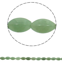 Aventurin perle, Zeleni aventurin, Oval, prirodan, 10x15mm, Rupa:Približno 1mm, 28računala/Strand, Prodano Per Približno 15.7 inčni Strand