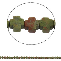 Ruby in Zoisite Beads, Cross, 8x4mm, Hole:Approx 1mm, 50PCs/Strand, Sold Per Approx 16 Inch Strand