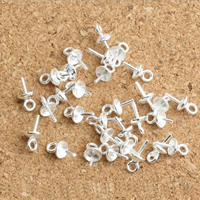 925 Sterling Silver Peg Bail, 8x4x0.80mm, Hole:Approx 1mm, 100PCs/Lot, Sold By Lot