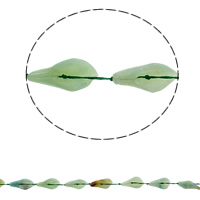Gemstone Jewelry Beads, Leaf, natural, 16x28x8mm, Hole:Approx 1mm, Approx 12PCs/Strand, Sold Per Approx 16.5 Inch Strand