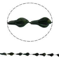 Natural Unakite Beads, Leaf, 16x28x8mm, Hole:Approx 1mm, Approx 12PCs/Strand, Sold Per Approx 16.5 Inch Strand