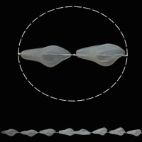 Jade White Beads, Leaf, natural, 16x28x8mm, Hole:Approx 1mm, Approx 12PCs/Strand, Sold Per Approx 16.5 Inch Strand