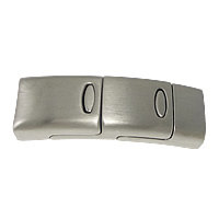 Stainless Steel Magnetic Clasp, Rectangle, original color, 45x15x9mm, Hole:Approx 13.5x6.7mm, 10PCs/Lot, Sold By Lot