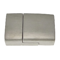 магнитная  застежка  из нержавеющей стали, нержавеющая сталь, Прямоугольная форма, оригинальный цвет, 24x16x7mm, отверстие:Приблизительно 14x5mm, 10ПК/Лот, продается Лот