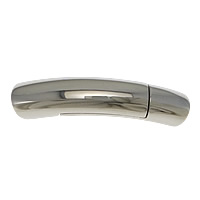 Stainless Steel Magnetic Clasp, Tube, original color, 40x8mm, Hole:Approx 6mm, 10PCs/Lot, Sold By Lot