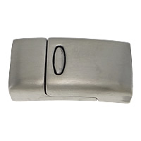 магнитная  застежка  из нержавеющей стали, нержавеющая сталь, Прямоугольная форма, оригинальный цвет, 29x15x9mm, отверстие:Приблизительно 13.5x6.5mm, 10ПК/Лот, продается Лот