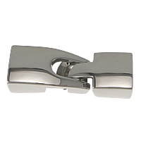 Stainless Steel Leather Band Clasp, original color, 34mm, 23x12x8mm, 22x13x8mm, Hole:Approx 10.5x6mm, 10PCs/Lot, Sold By Lot