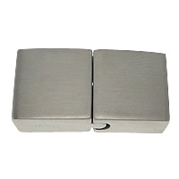 Stainless Steel Magnetska kopča, Nehrđajući čelik, Pravokut, izvorna boja, 23x12x5mm, Rupa:Približno 10x3mm, 10računala/Lot, Prodano By Lot