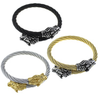 Stainless Steel Bangle Dragon plated adjustable & blacken 6mm Inner Approx Length Approx 7 Inch Sold By PC