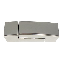 Stainless Steel Magnetic Clasp, Rectangle, original color, 24x8x7mm, Hole:Approx 5.5X3mm, 20PCs/Lot, Sold By Lot