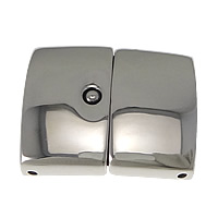Stainless Steel Jewelry Clasp, Rectangle, original color, 18x15x7mm, Hole:Approx 13x4mm, 10PCs/Lot, Sold By Lot