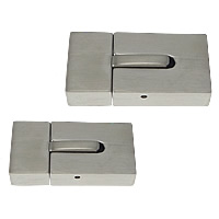 Stainless Steel Jewelry Clasp, Rectangle, different size for choice, original color, 10PCs/Lot, Sold By Lot
