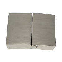 Fermoir magnétique en acier inoxydable, rectangle, couleur originale, 21x16x5mm, Trou:Environ 15x3mm, 10PC/lot, Vendu par lot