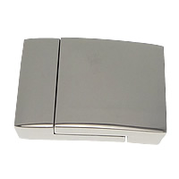 Stainless Steel Magnetic Clasp, Rectangle, original color, 23.50x18x5mm, Hole:Approx 15.5x2.5mm, 10PCs/Lot, Sold By Lot