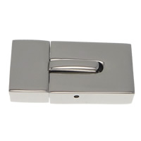 Stainless Steel Jewelry Clasp, Rectangle, original color, 23x12x6mm, Hole:Approx 10x3mm, 10PCs/Lot, Sold By Lot