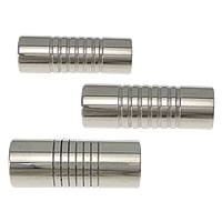 Stainless Steel Magnetic Clasp, Column, different size for choice, original color, 50PCs/Lot, Sold By Lot