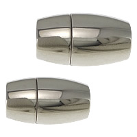 Edelstahl Magnetverschluss, oval, verschiedene Größen vorhanden, originale Farbe, 50PCs/Menge, verkauft von Menge