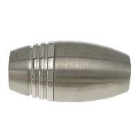 Stainless Steel Magnetska kopča, Nehrđajući čelik, Oval, izvorna boja, 18x9mm, Rupa:Približno 5mm, 30računala/Lot, Prodano By Lot